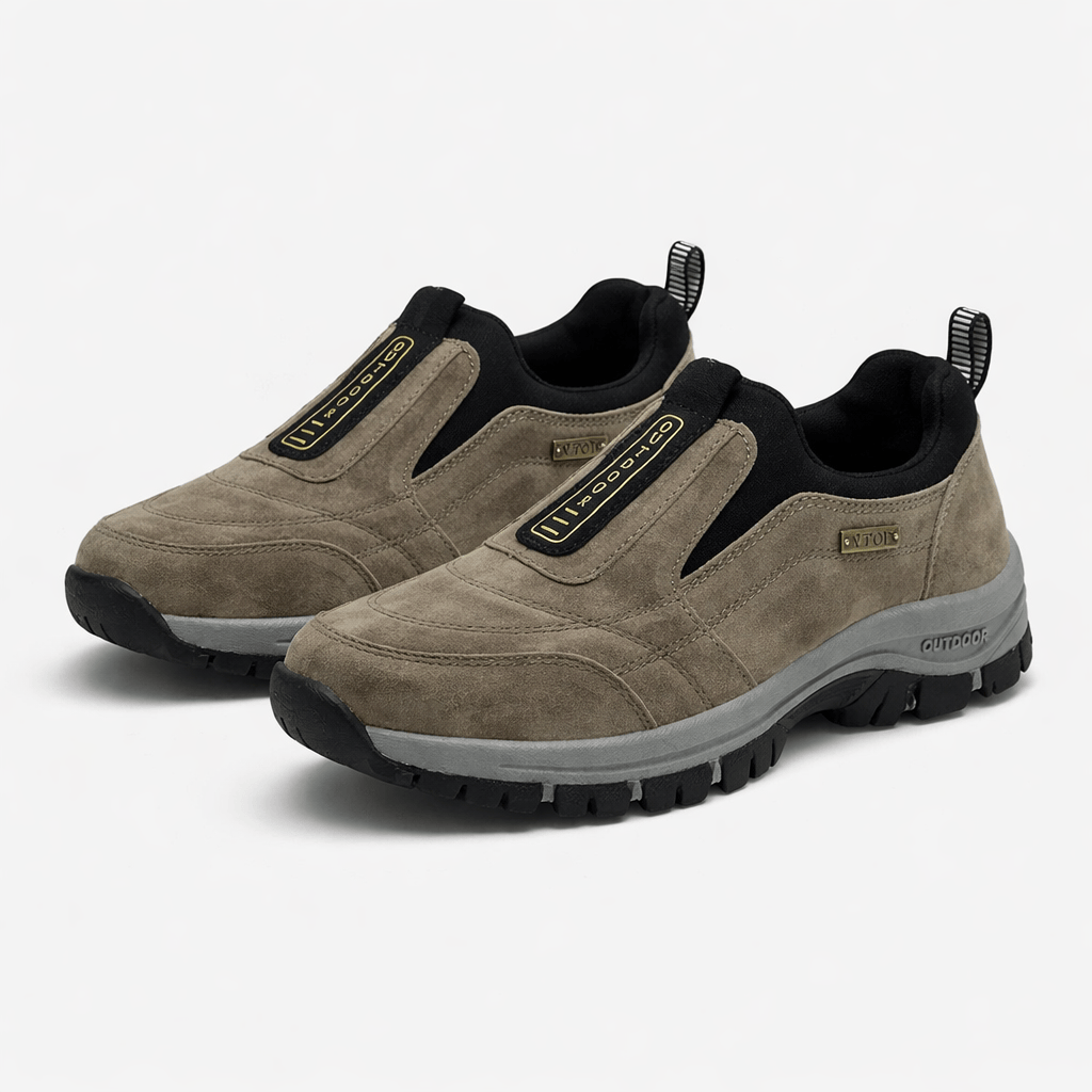 Kent Camden Grey/Brown / 5.5 UK PATRICK Breathable Mesh Lace-Up Shoes