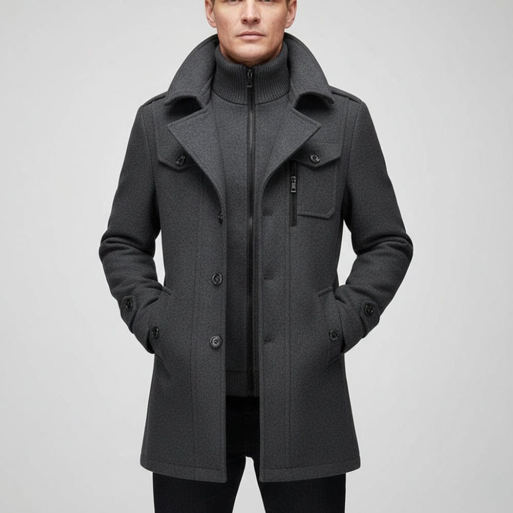 Kent Camden Grey / M MATHIS - Two-Piece Coat