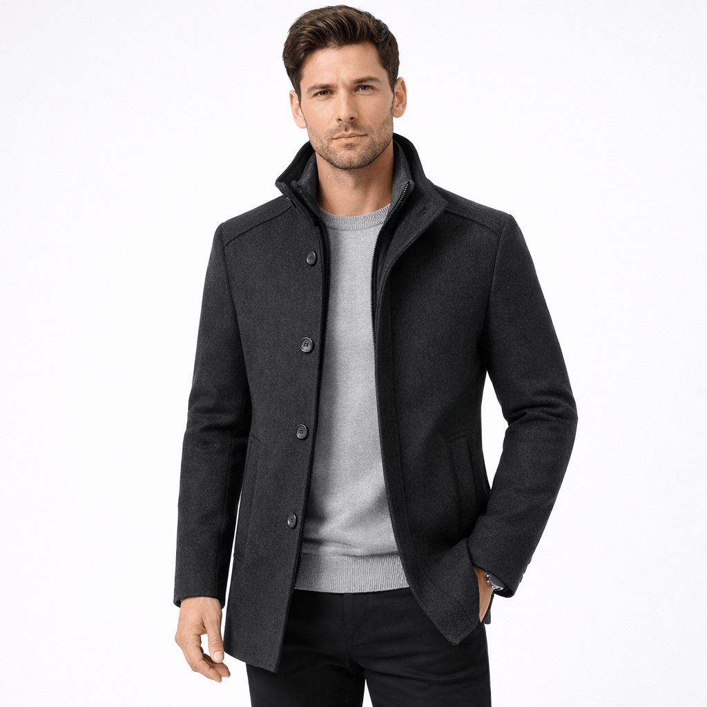 Kent Camden Grey / M PETER Casual Zipper Cotton T-shirt