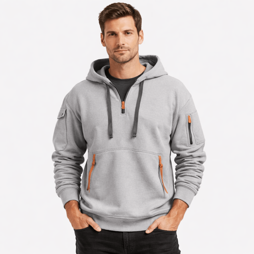 Kent Camden Grey / S BEAU Polar Fleece Zipper Hoodie