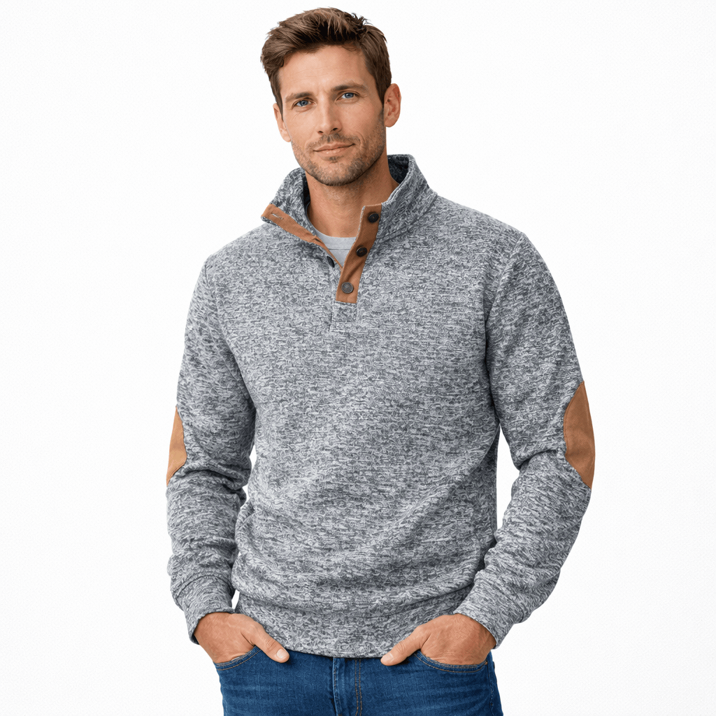 Kent Camden Grey / S ELI Regular Fit Patchwork Sweatshirt