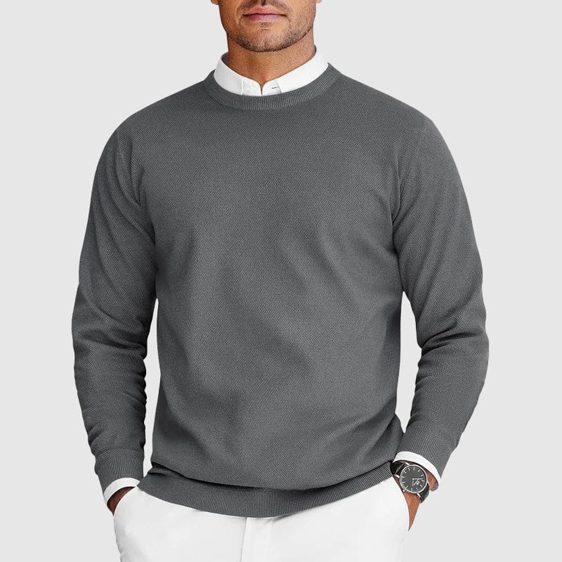 Kent Camden Grey / S FREDDIE Casual Wool Knit Sweater