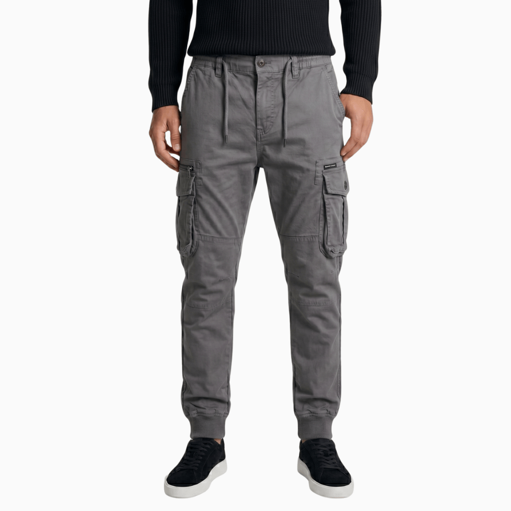 Kent Camden Grey / S FREDDIE Cotton Cargo Pants with Zipper Pocket