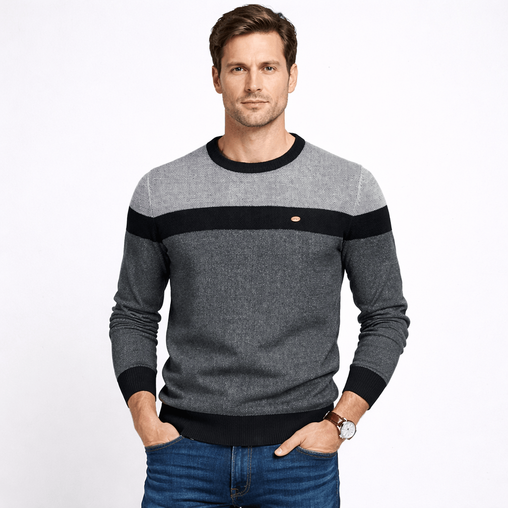 Kent Camden Grey / S JACK Striped Cotton Sweater
