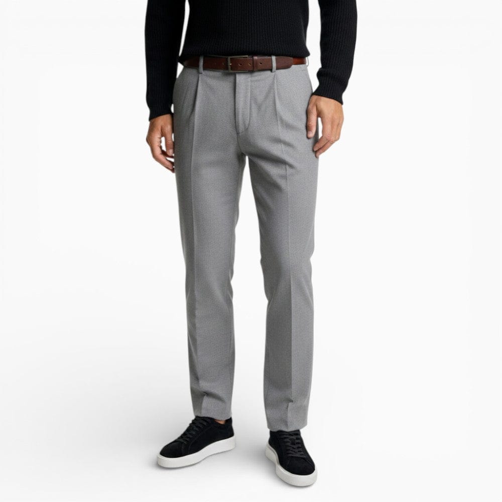 Kent Camden Grey / S KNOX Regular Fit Pleated Trousers