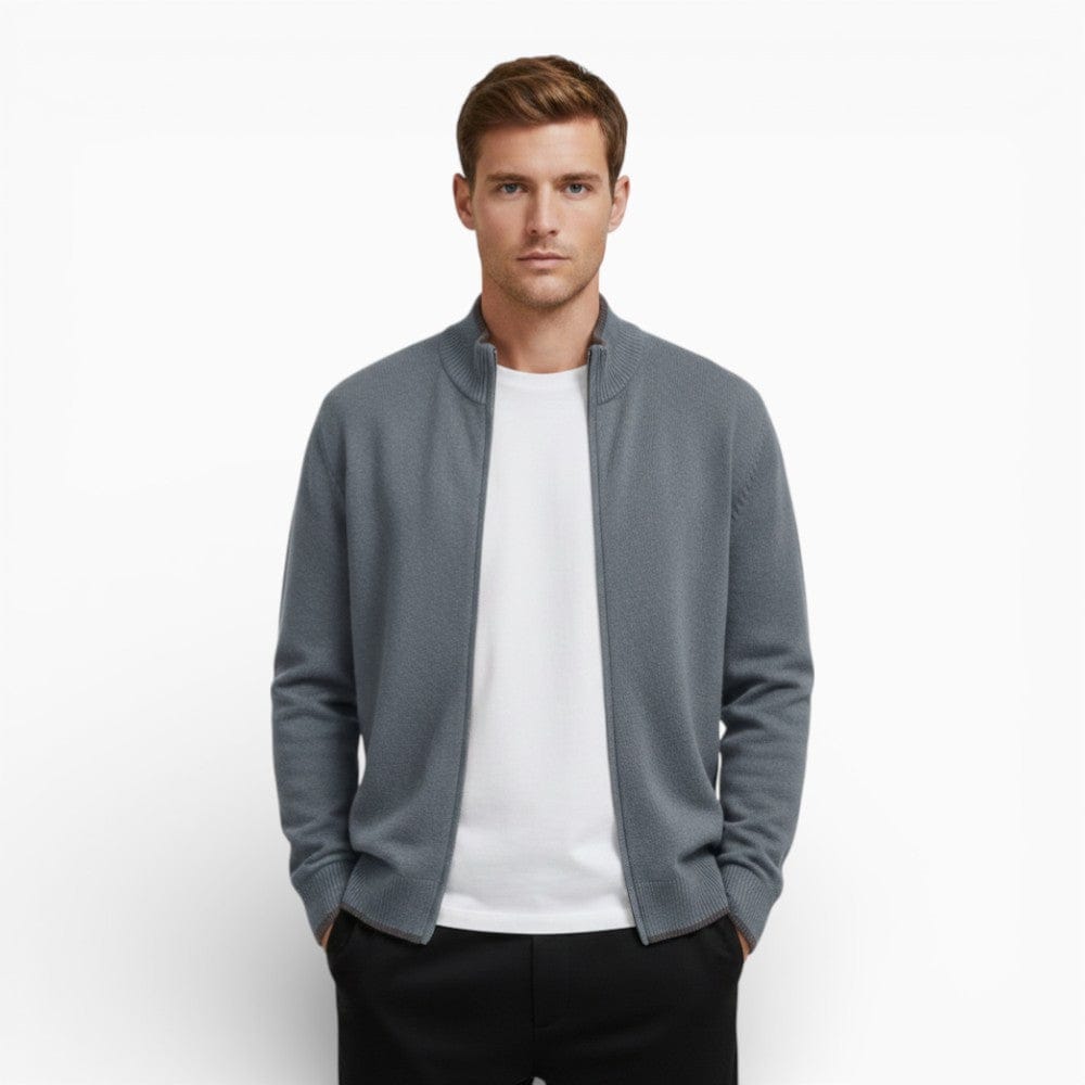 Kent Camden Grey / S MILES Zippered Knit Vest