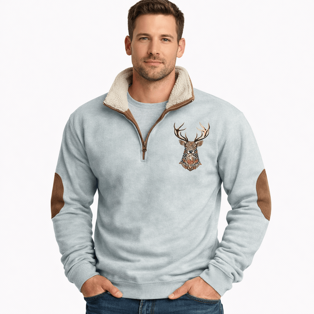 Kent Camden Grey / S NOA Casual Zip-Up Sweatshirt, Folded Collar, Polyester