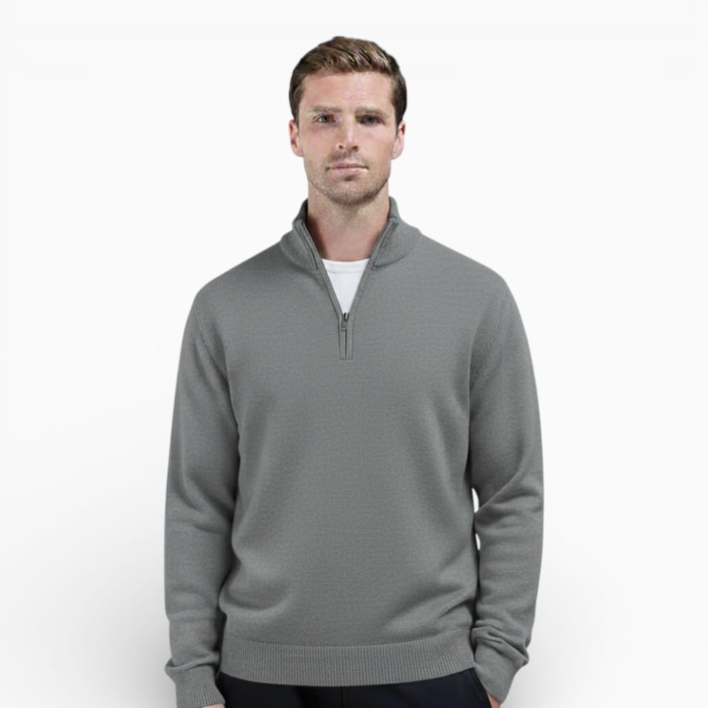 Kent Camden Grey / S OLIVER Zip-up Cashmere Sweater