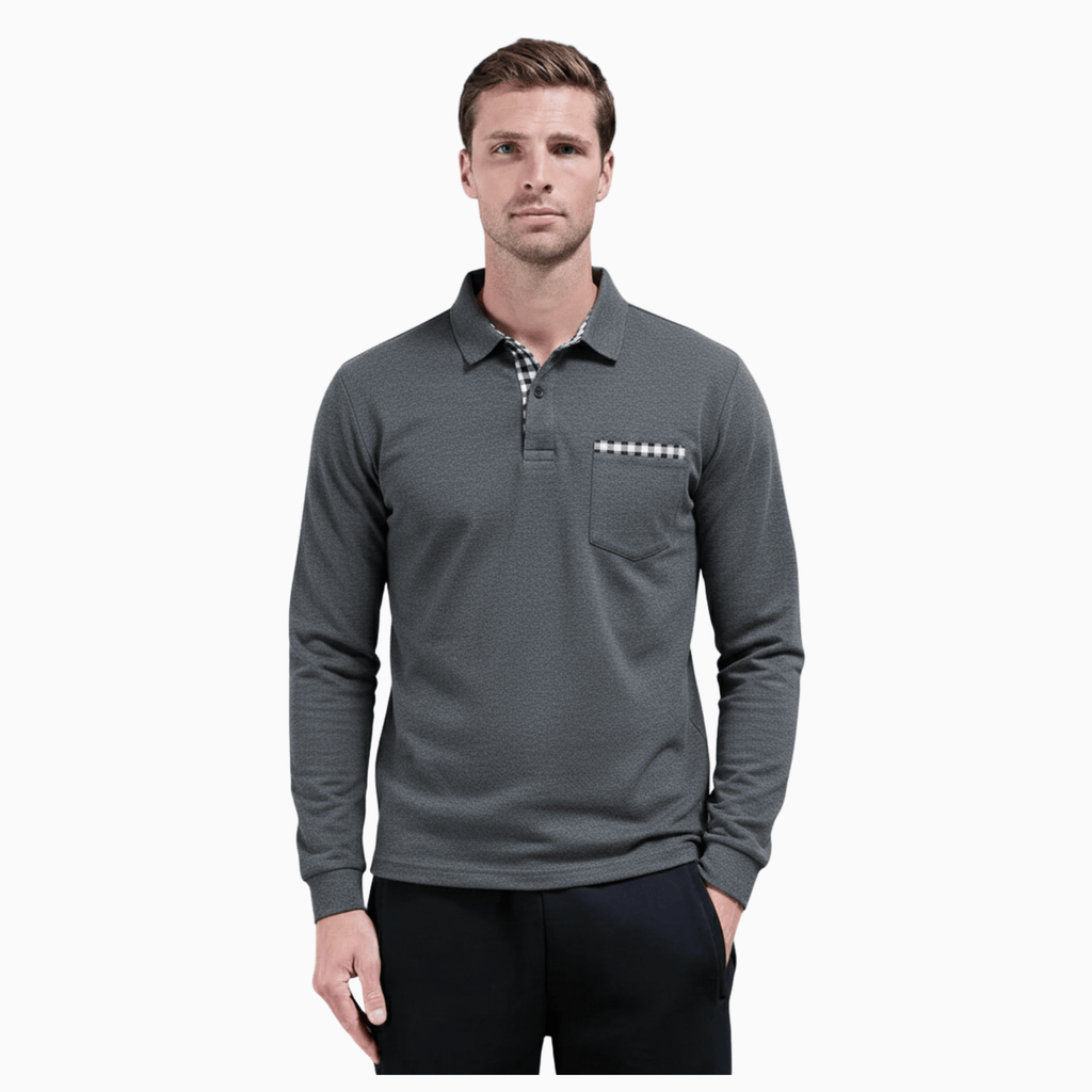 Kent Camden Grey / S PAUL Basic Polo Shirt, Polyester Cotton Blend