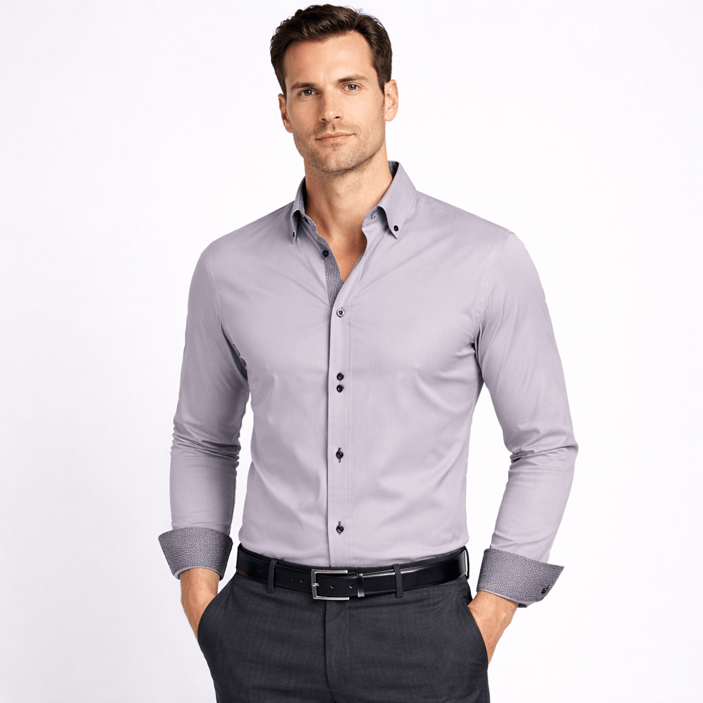 Kent Camden Grey / S STANLEY Business Button-Down Shirt White Regular Fit