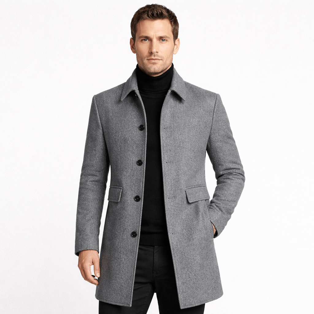 Kent Camden Grey / XS BLAKE Wool Polyester Coat Single-Breasted