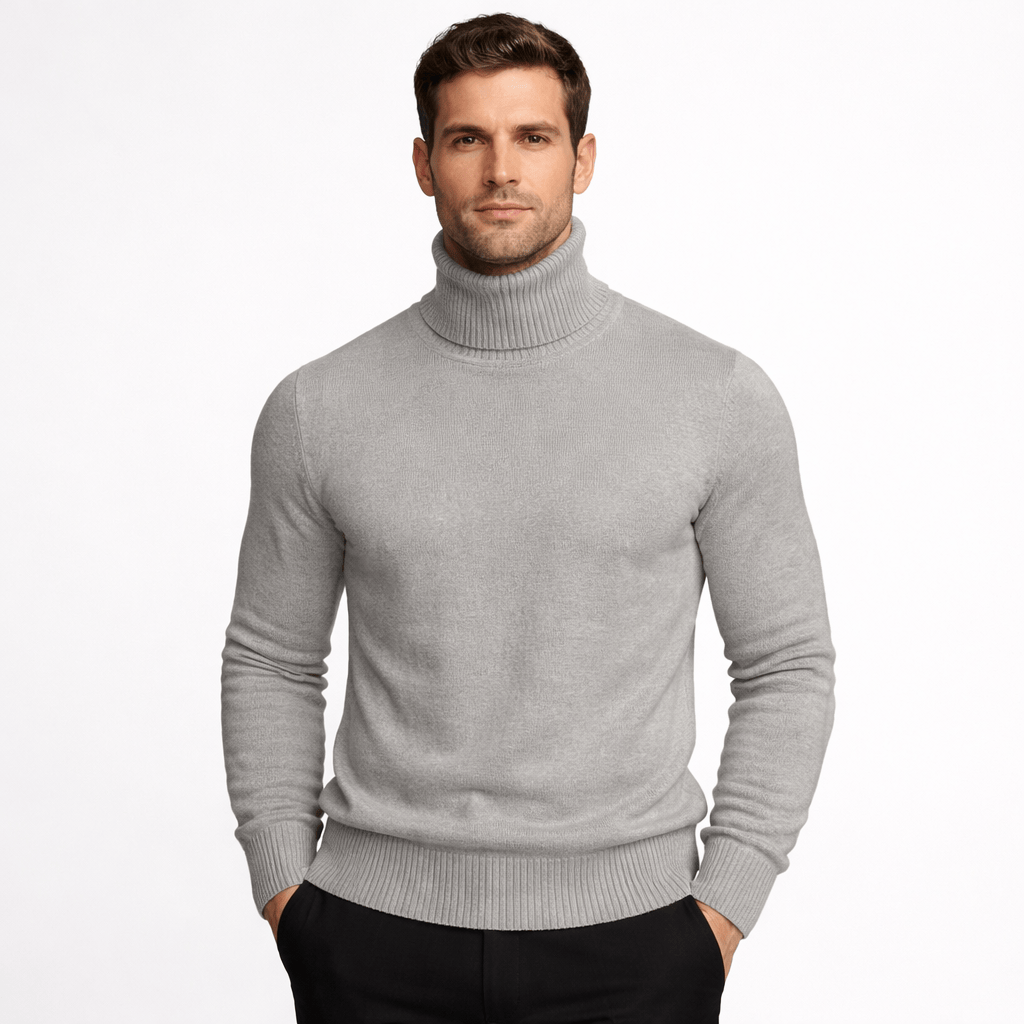 Kent Camden Grey / XS BRAD Regular Fit Knit Sweater Turtleneck