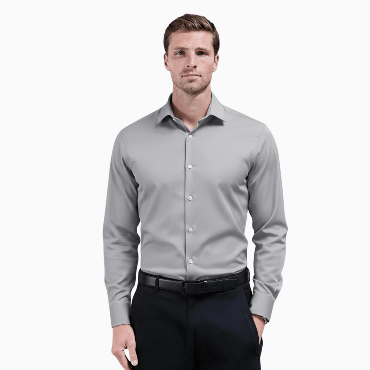 Kent Camden Grey / XS GRANT Smart Casual Dress Shirt