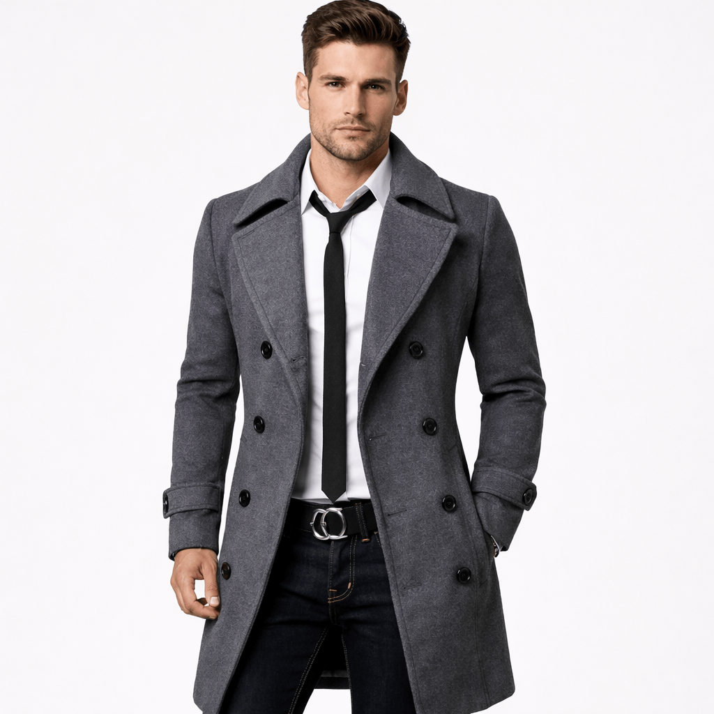 Kent Camden Grey / XS LUCAS Casual Wool Trench Coat