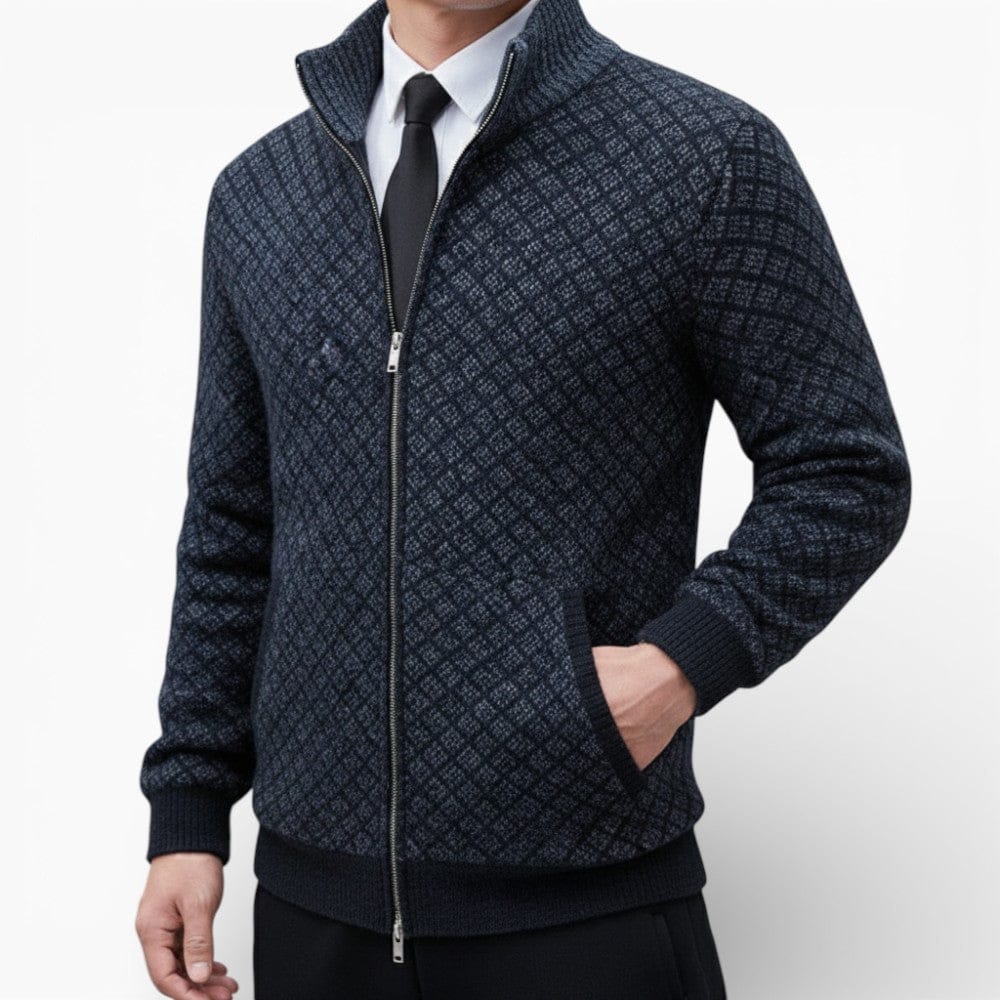 Kent Camden JACKSON Casual Zipper Jacket with Knitted Design