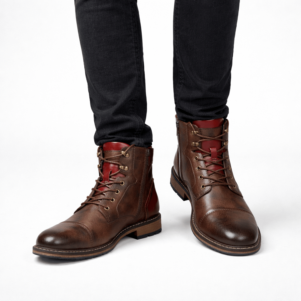 Kent Camden JOSHUA Retro Leather Combat Boots
