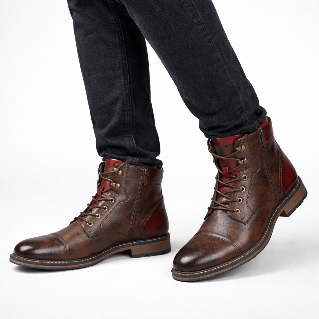 Kent Camden JOSHUA Retro Leather Combat Boots