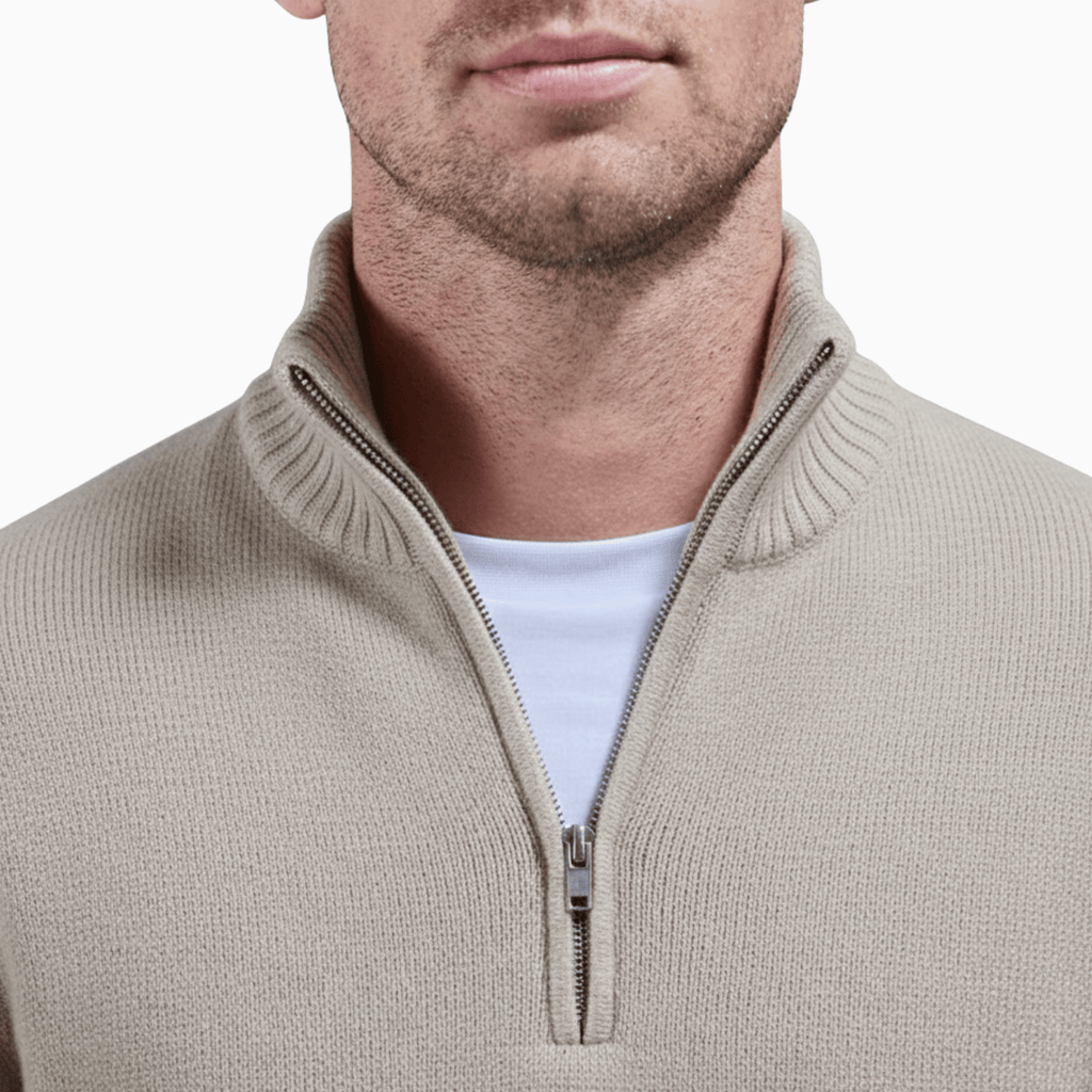 Kent Camden JOSHUA Thick Zippered Knit Sweater