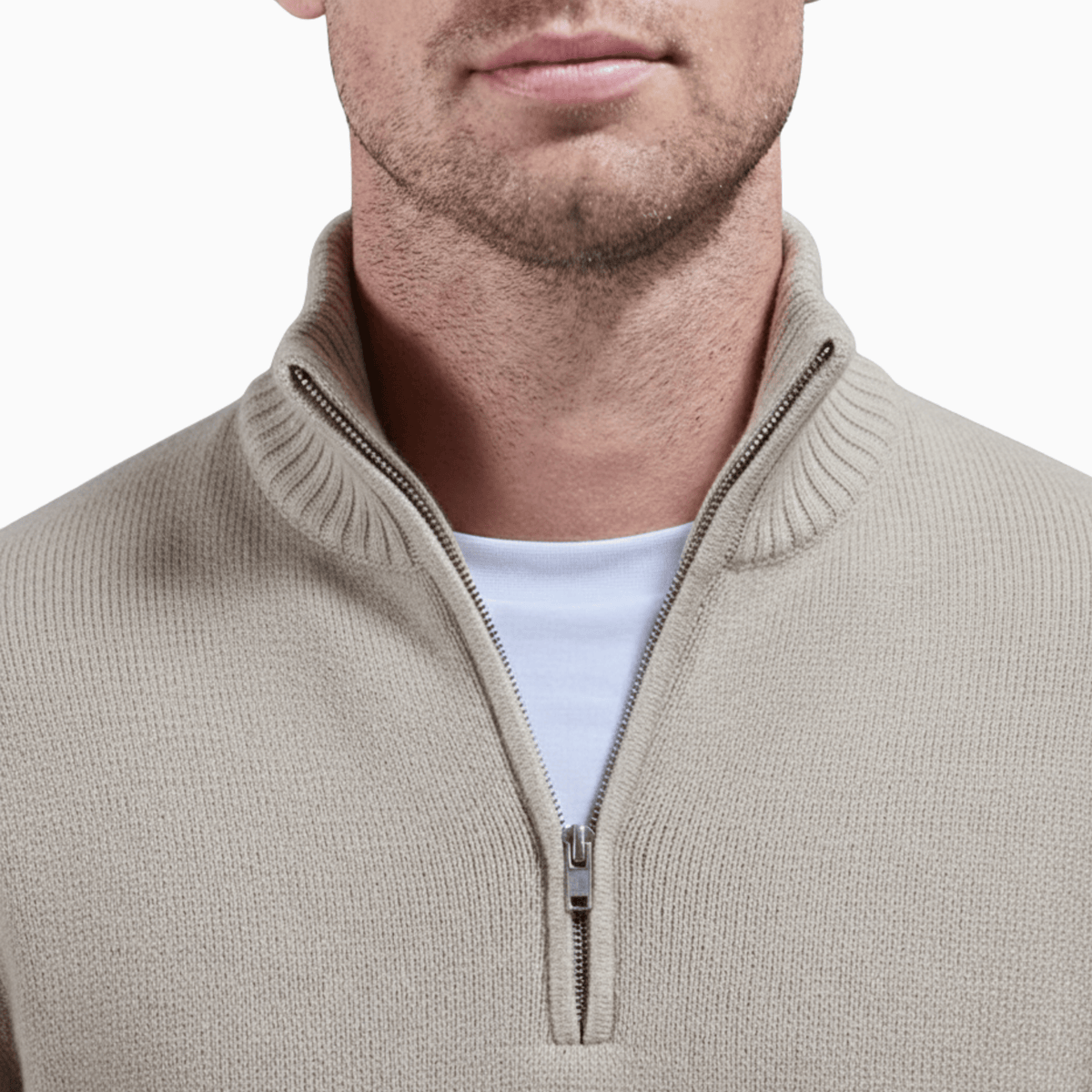 Kent Camden JOSHUA Thick Zippered Knit Sweater