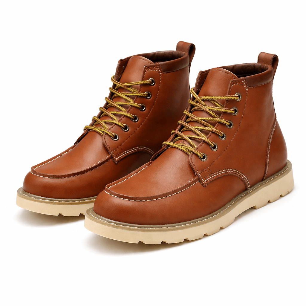 Kent Camden Khaki / 6 UK WILLIAM Leather Ankle Combat Boots