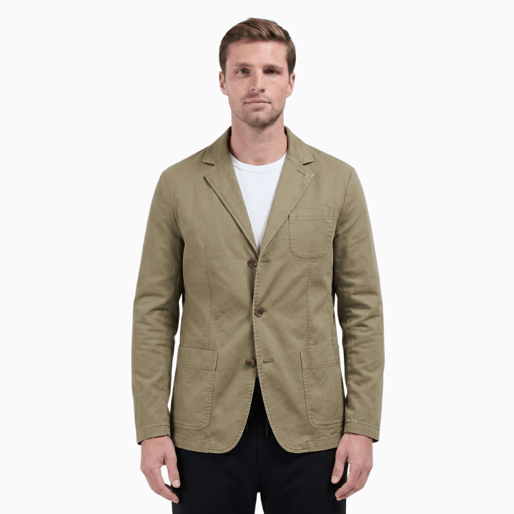 Kent Camden Khaki / M HUNTER Elegant Blazer Full Sleeves Polyester