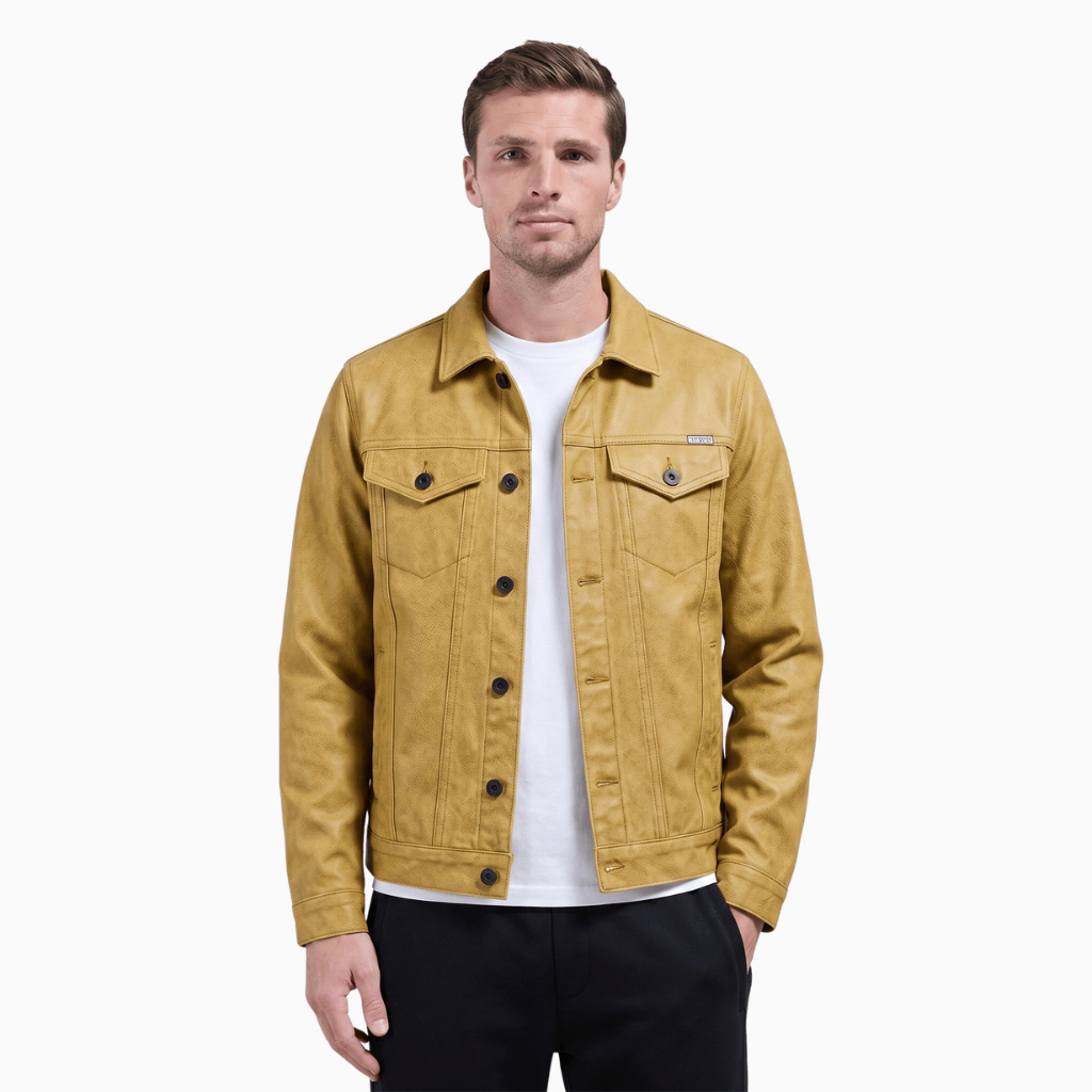 Kent Camden Khaki / S BLAKE Casual Jacket with Appliqué and Button Closure