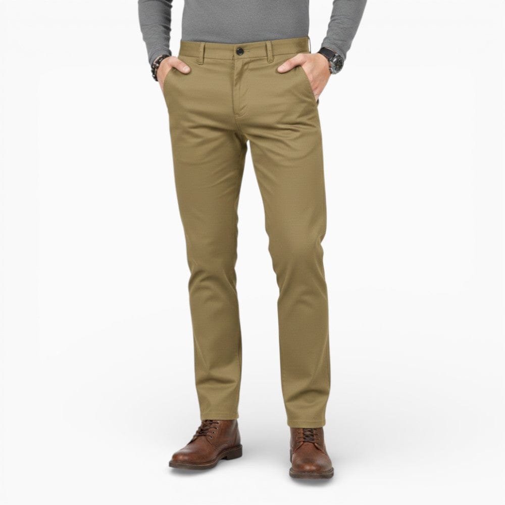 Kent Camden Khaki / S NICO Straight-Leg Trousers with Pockets