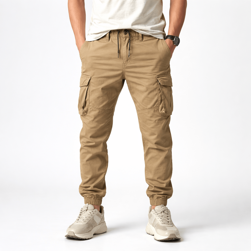 Kent Camden Khaki / S Peter Regular Fit Cotton Pants
