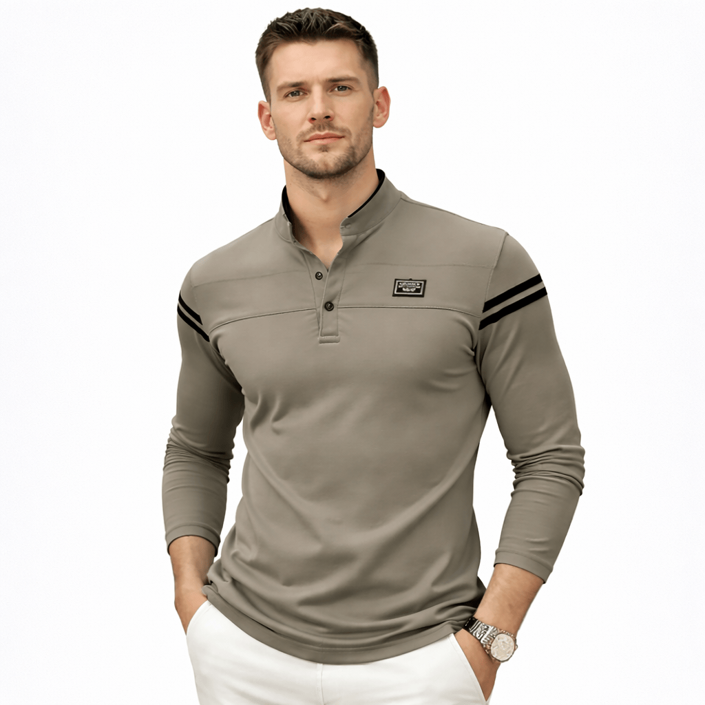 Kent Camden Khaki / S ROBERT Casual Slim Fit T-shirt