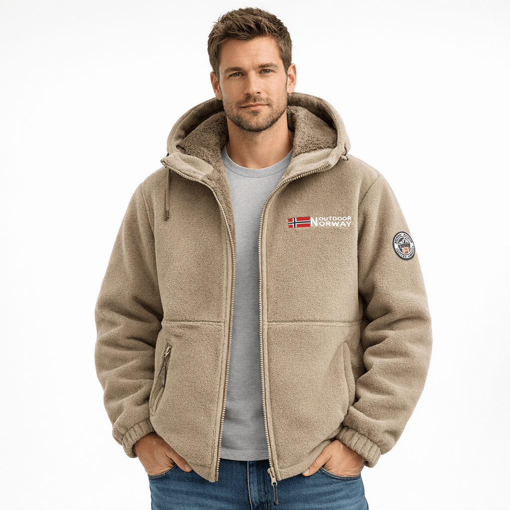 Kent Camden Khaki / XS BILL Casual Hoodie Zip Closure