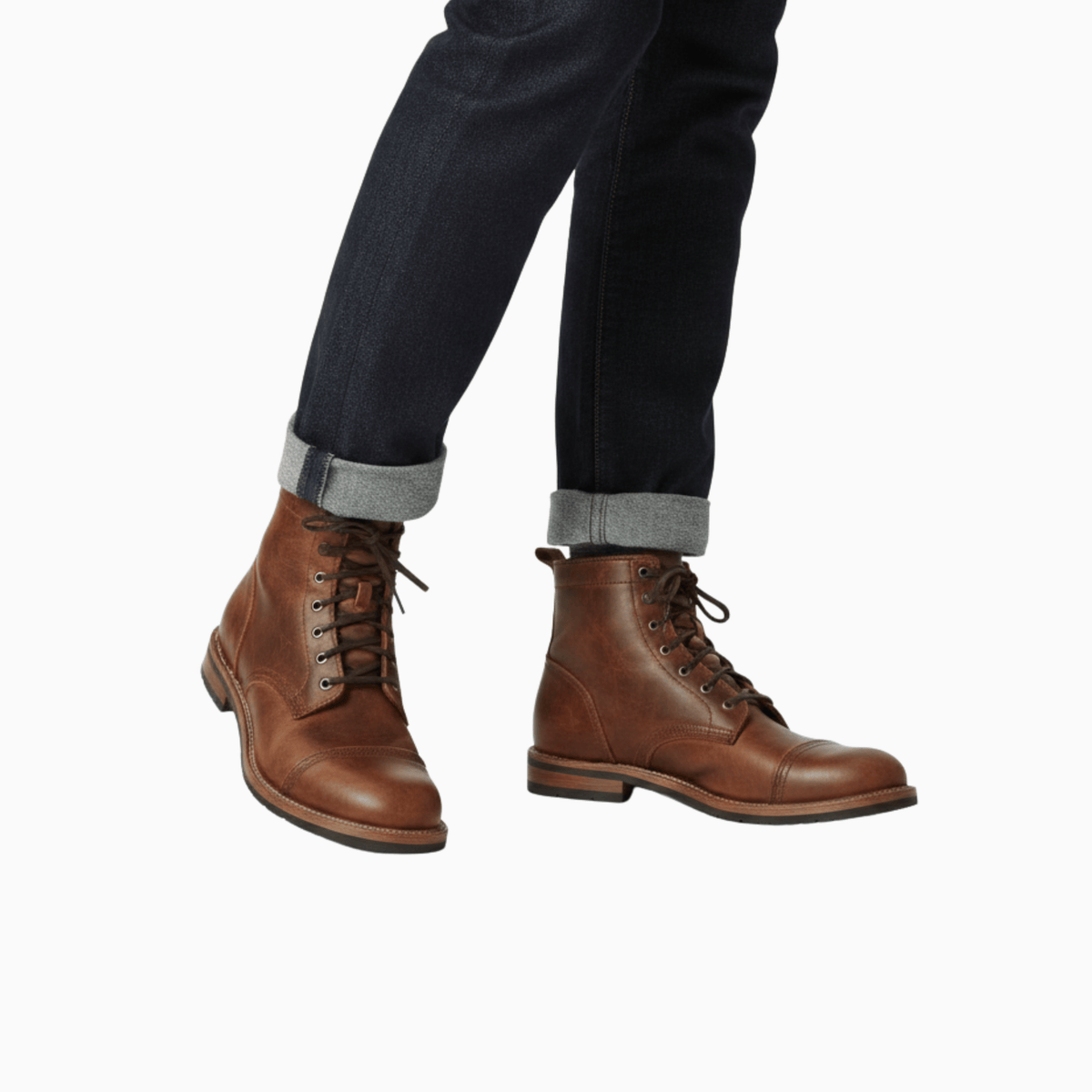 Kent Camden KIT Brown Chelsea Boots High Heel Round Toe