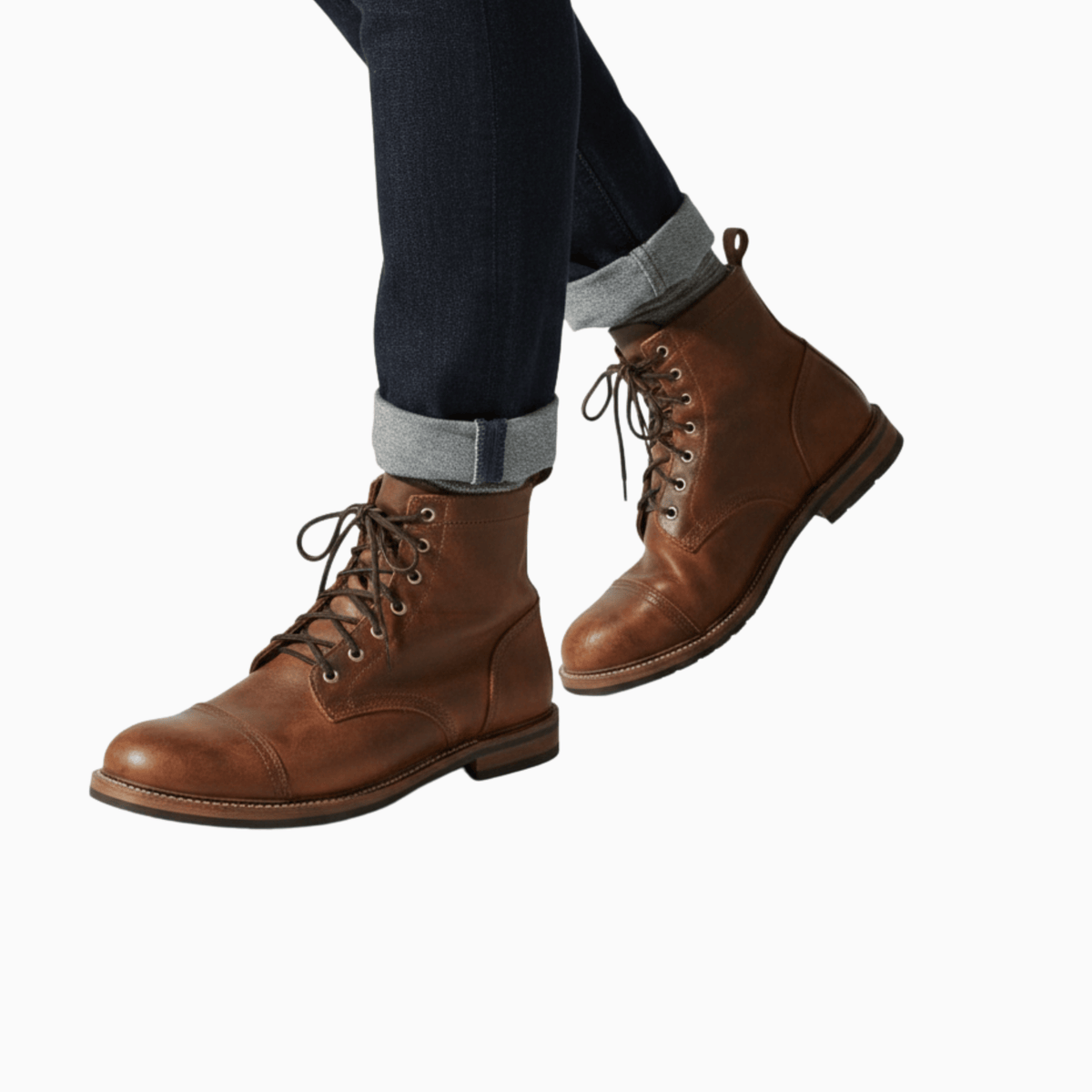 Kent Camden KIT Brown Chelsea Boots High Heel Round Toe