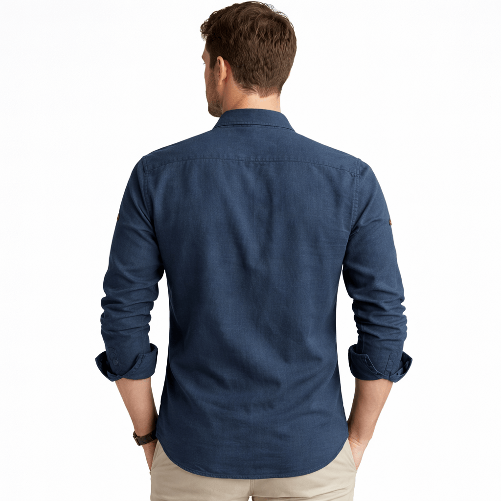 Kent Camden KNOX Casual Button-Down Shirt Black Gray Regular Fit