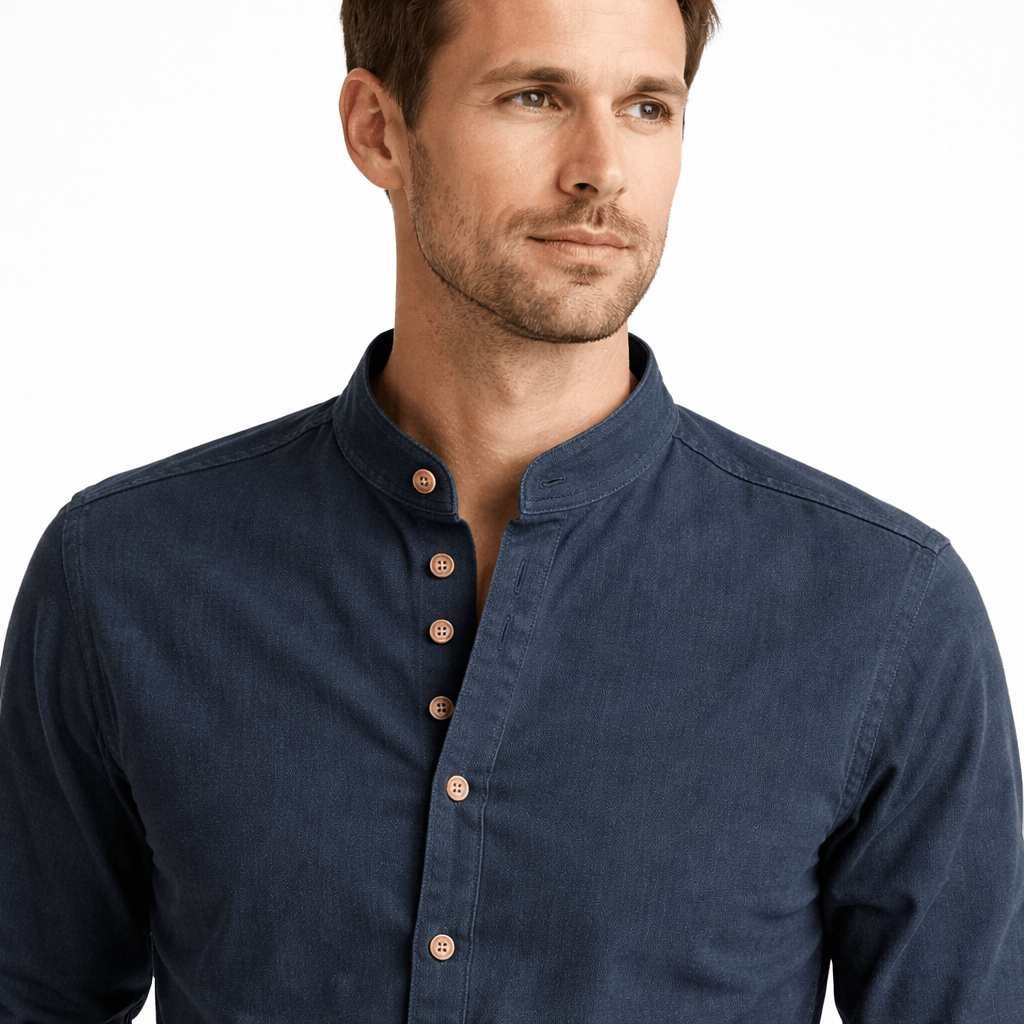 Kent Camden KNOX Casual Button-Down Shirt Black Gray Regular Fit