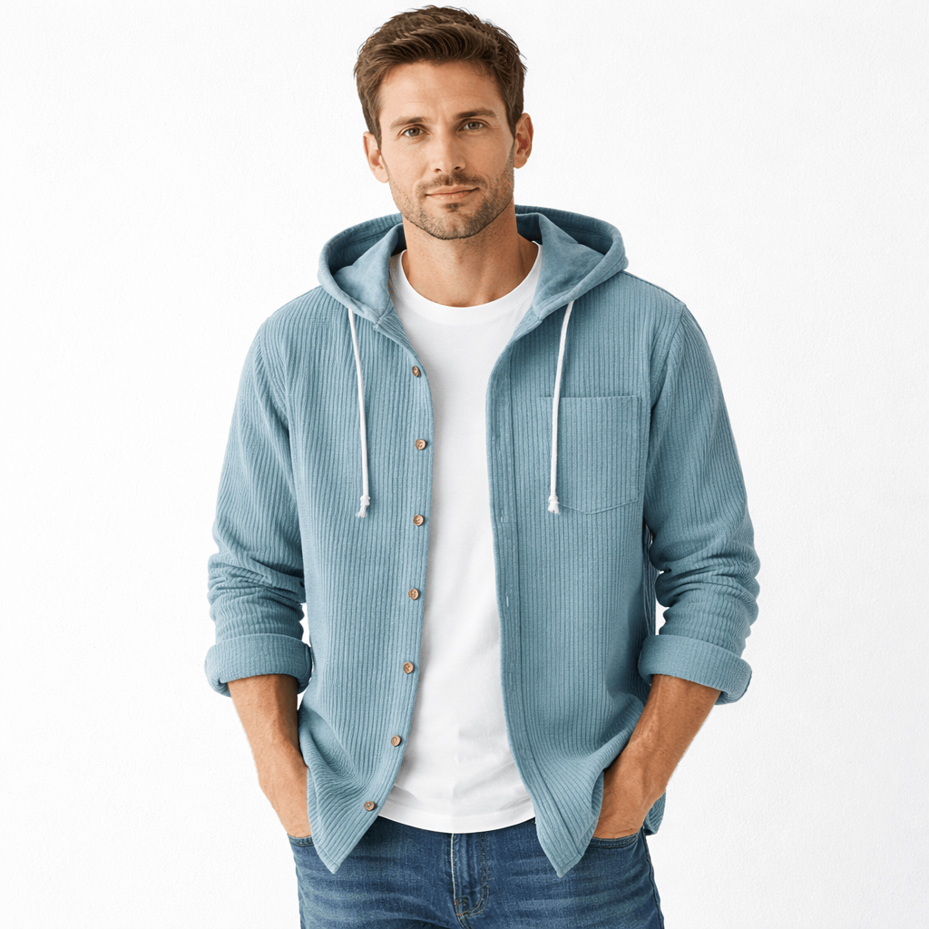 Kent Camden Light Blue / S CHRISTOPHER Hooded Cotton Polyester Sweatshirt