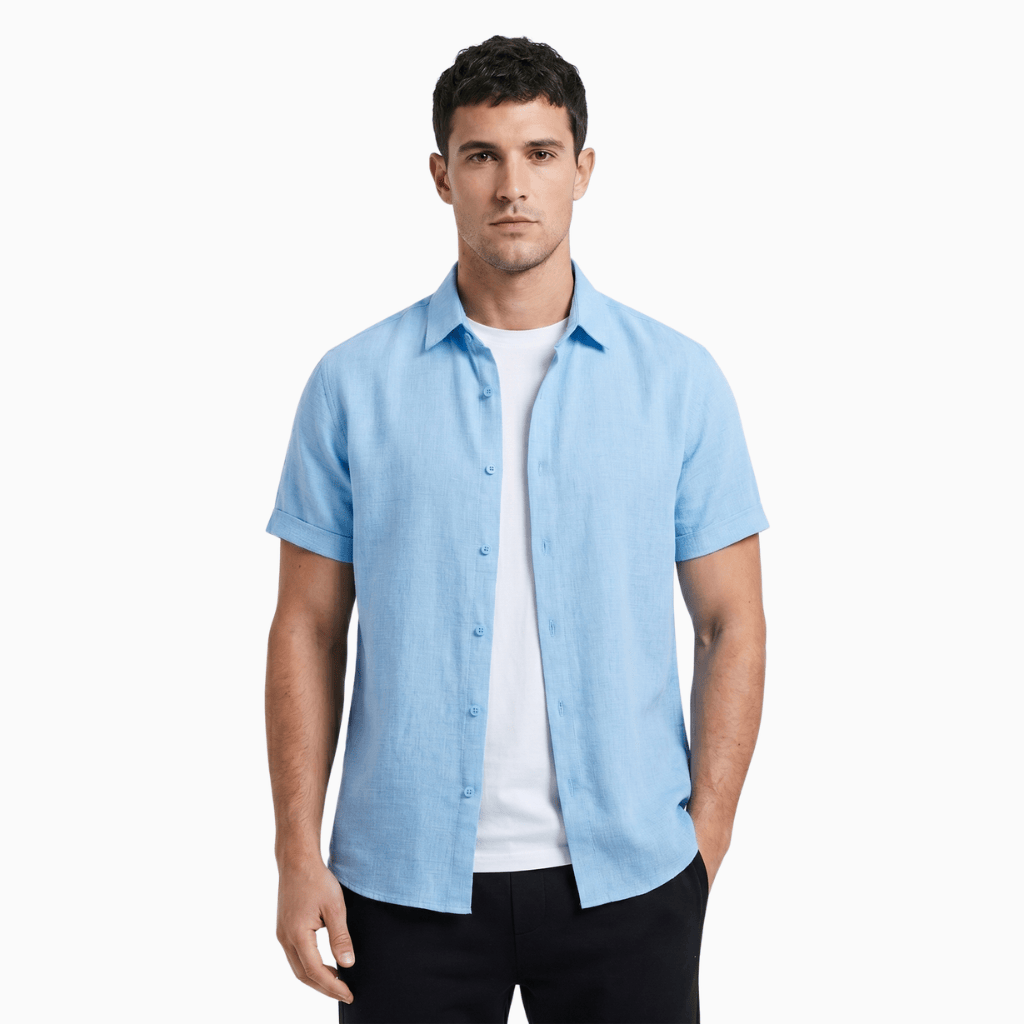 Kent Camden Light Blue / S JORDAN Casual Cotton Linen Shirt