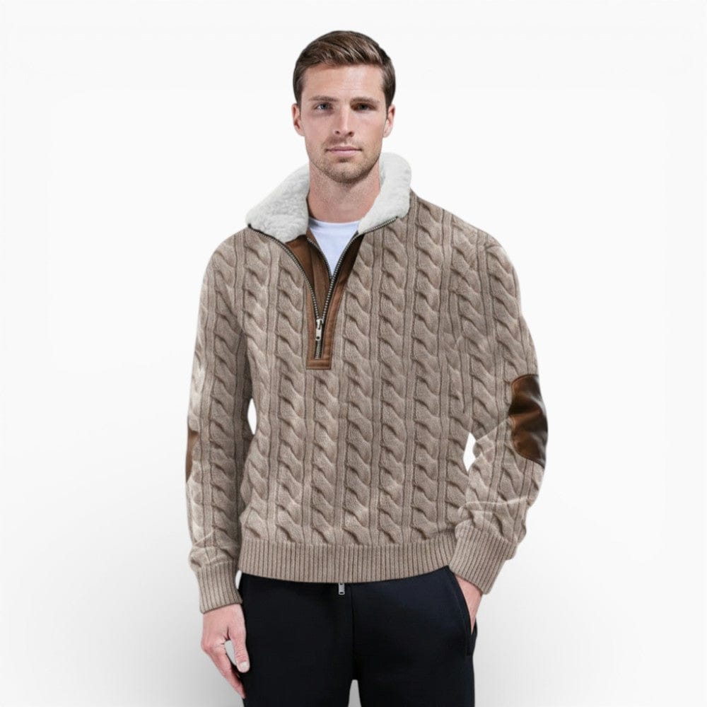 Kent Camden Light Brown / S JAMES Regular-Fit Zip Jacket