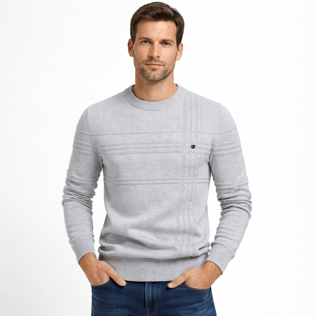 Kent Camden Light grey / M THOMAS Regular-Fit Pullover Sweater Cotton Glitter