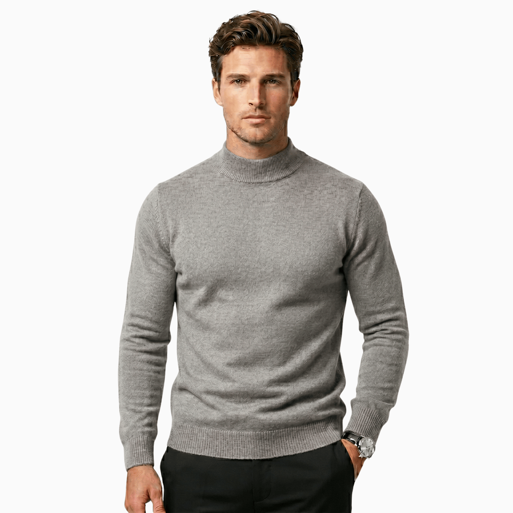 Kent Camden Light Grey / S TYLER High Collar Cotton Sweater