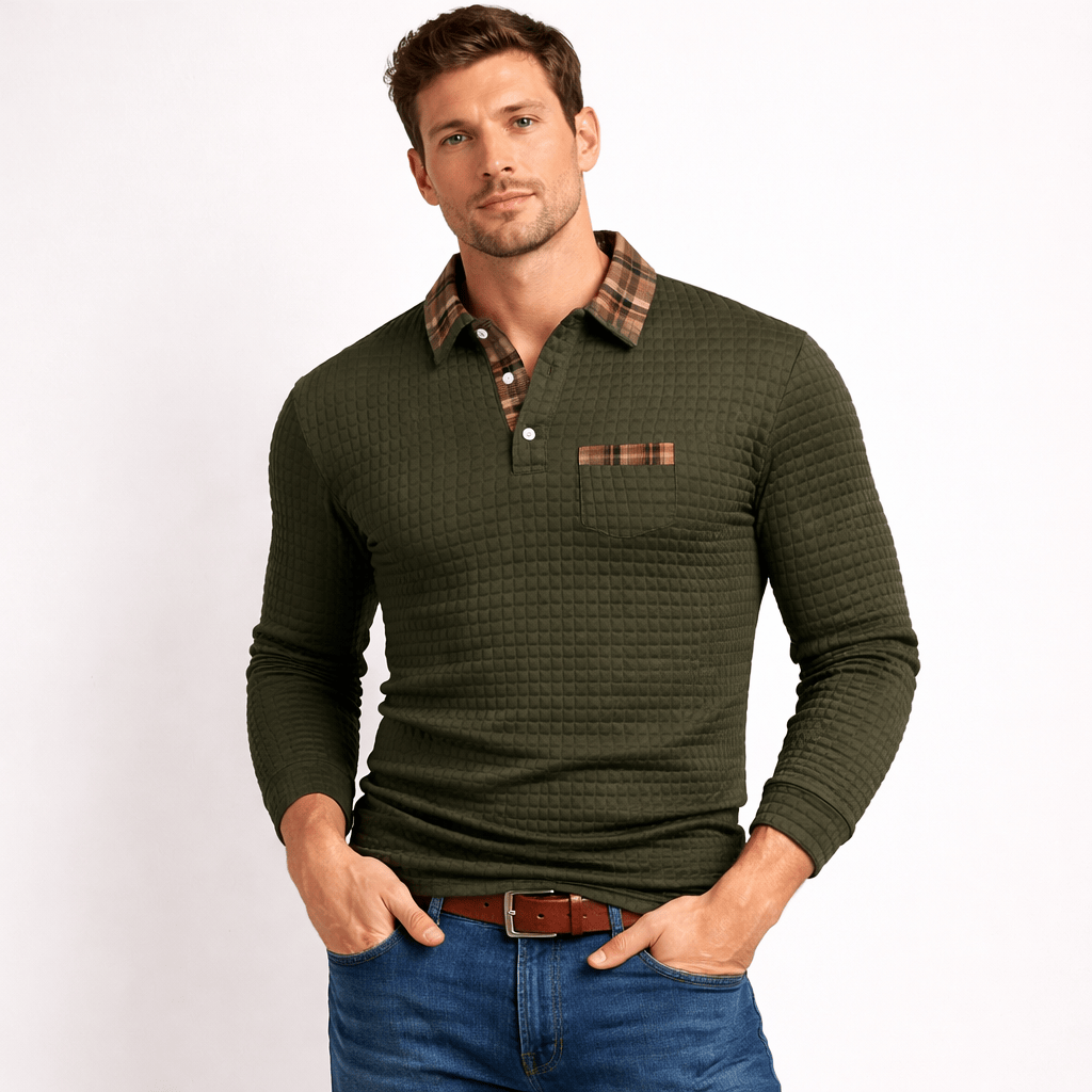 Kent Camden Military Green / S HUNTER Men's Casual Button-Down Shirt