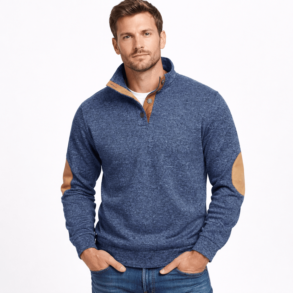 Kent Camden Navy Blue / S ELI Regular Fit Patchwork Sweatshirt