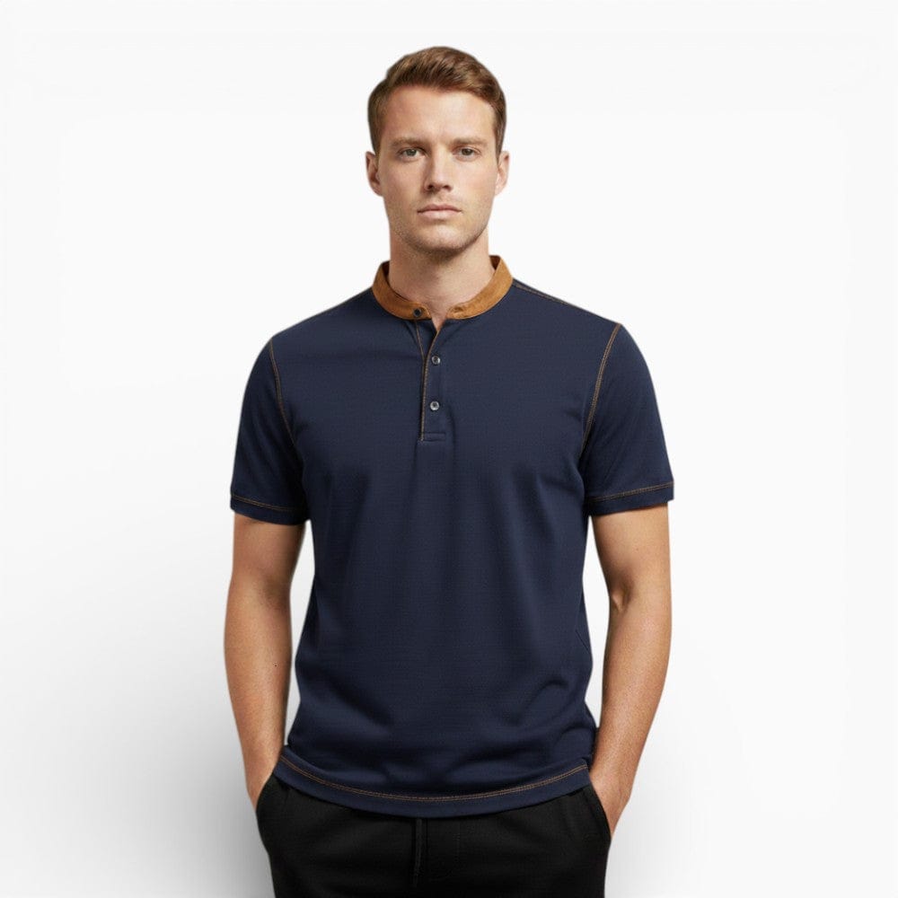 Kent Camden Navy Blue / S JUDE Preppy Style Polyester Shirt