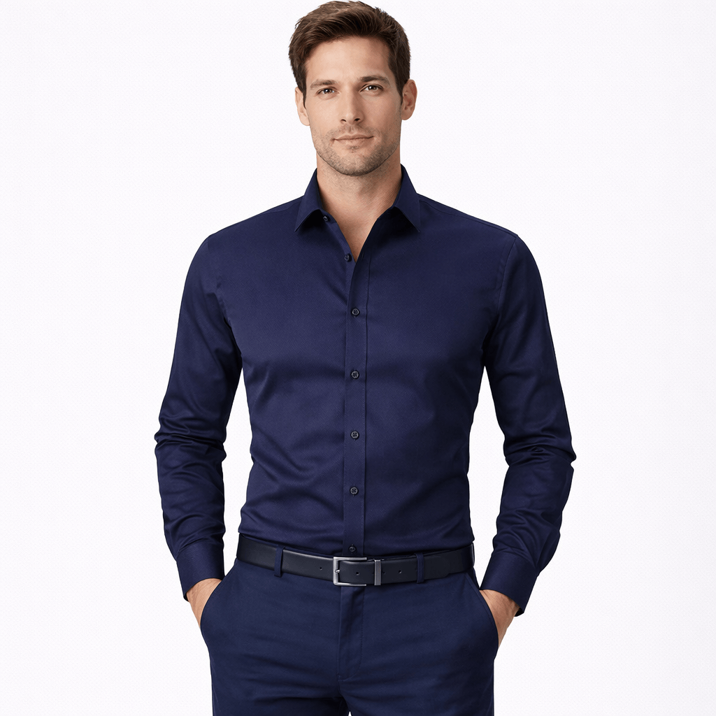 Kent Camden Navy Blue / S LEWIS Formal Button-Down Shirt