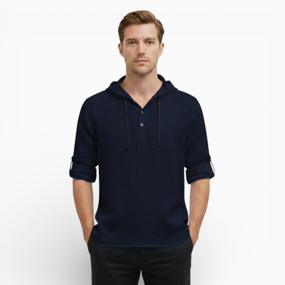 Kent Camden Navy Blue / S OSCAR Soft V-neck Hoodie T-shirt