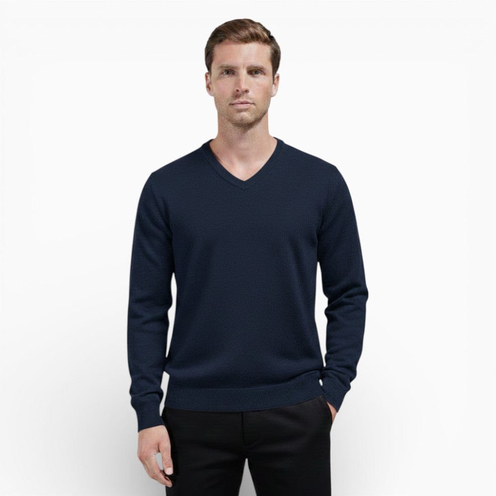 Kent Camden Navy Blue / S RYDER Casual V-Neck Pullover