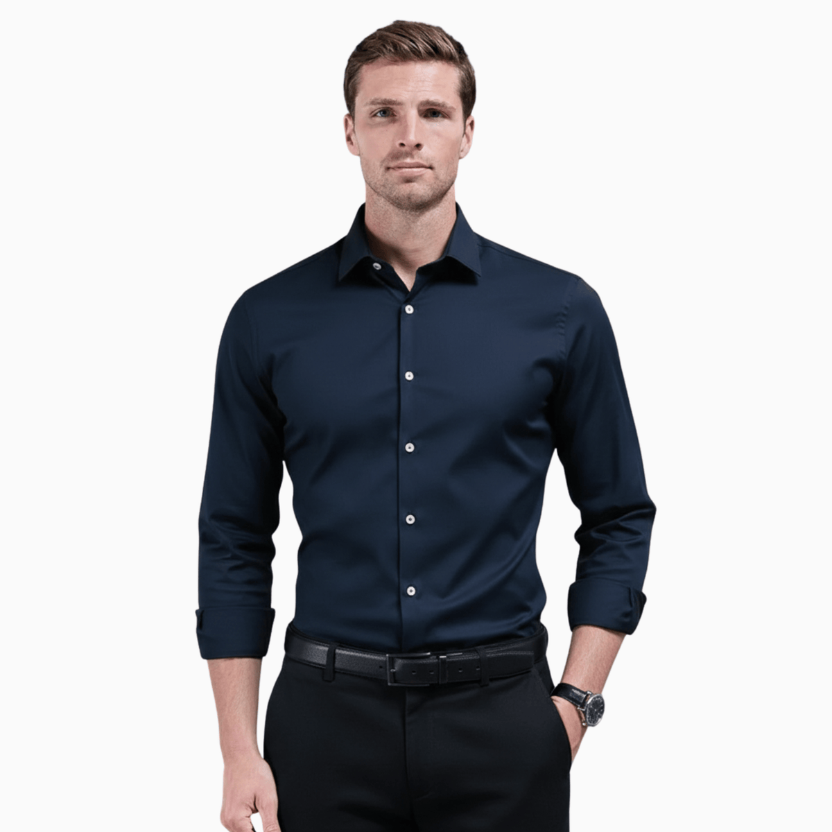 Kent Camden Navy Blue / XS GRANT Smart Casual Dress Shirt