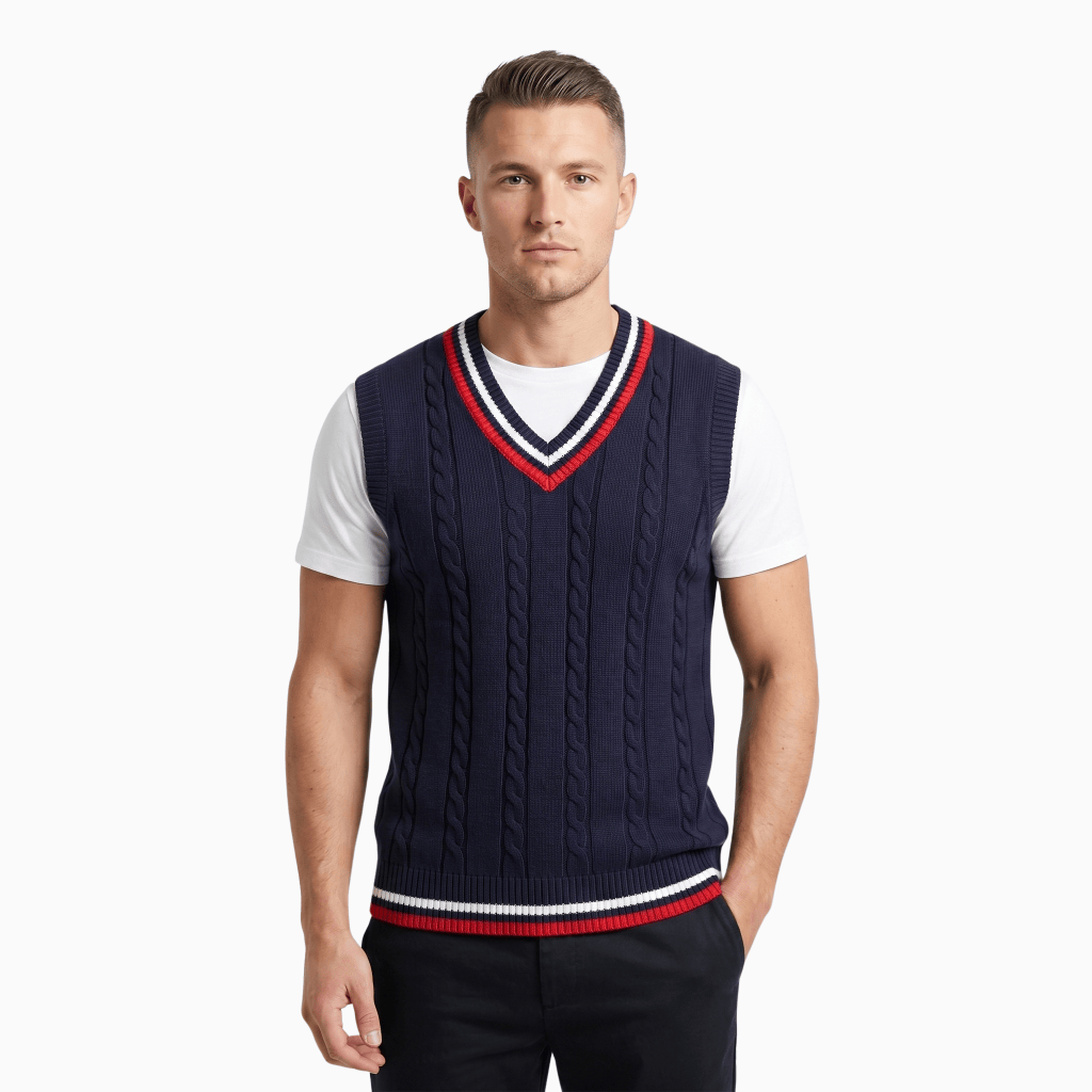 Kent Camden Navy Red / S MAVERICK Regular Fit Polyester Jacket with Round Collar