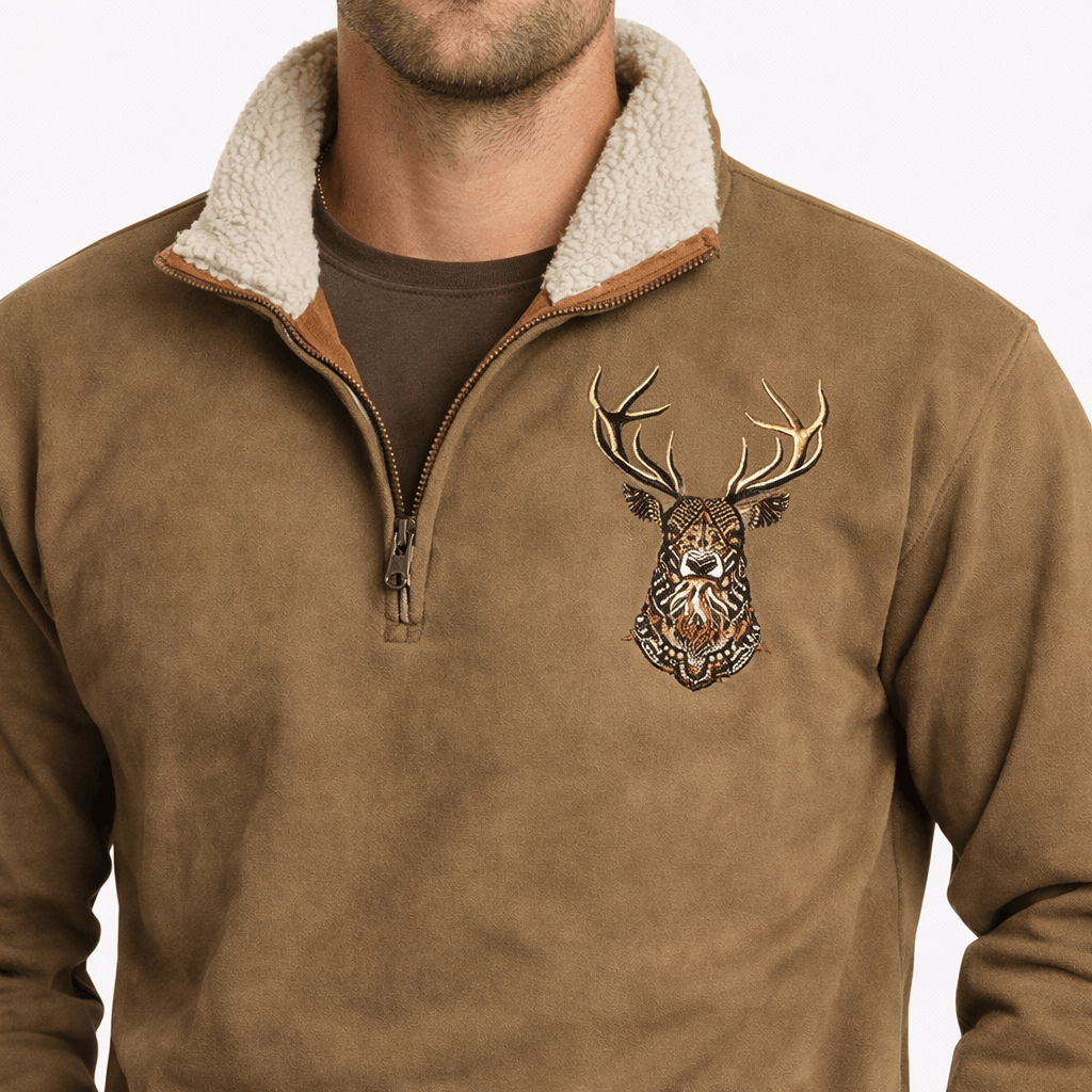 Kent Camden NOA Casual Zip-Up Sweatshirt, Folded Collar, Polyester