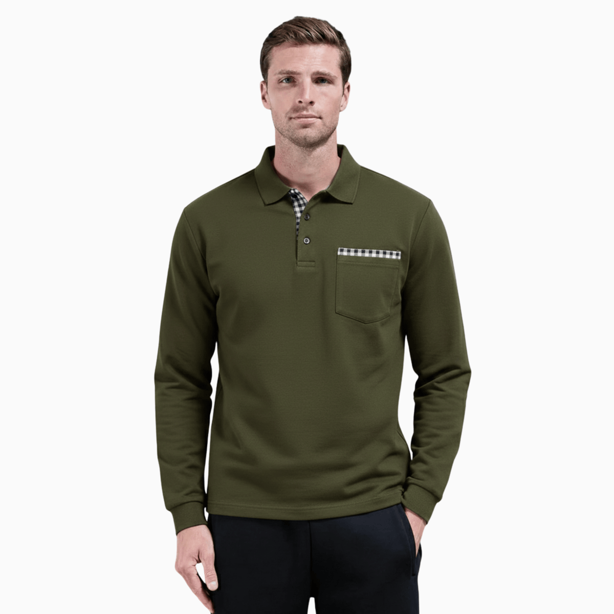 Kent Camden Olive Green / S PAUL Basic Polo Shirt, Polyester Cotton Blend