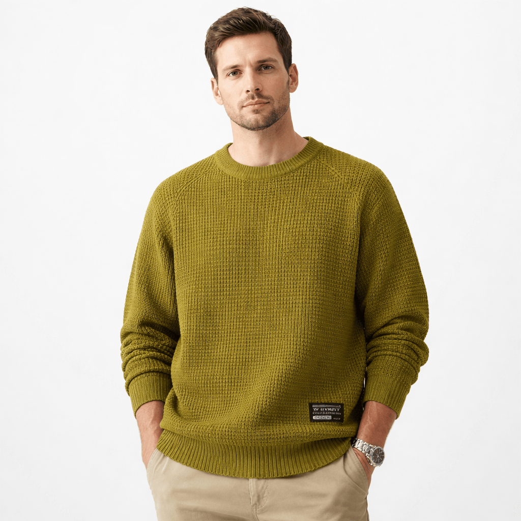 Kent Camden Olive / M ARTHUR Casual Knit Sweater Black